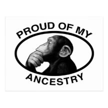 Proud Of My Ancestry Chimp Post Card