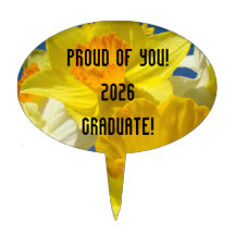 Proud of You Graduate! Add Graduating Class Name Cake Pick