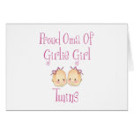 Proud Oma Of Girl Twins Greeting Card
