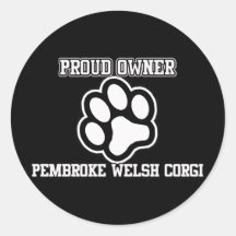 Proud Owner of a Pembroke Welsh Corgi Stickers