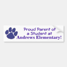 Proud Parent of an Andrews Student Bumper Sticker