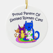 Proud Parent Of Spolied Rotten Cats Christmas Tree Ornament