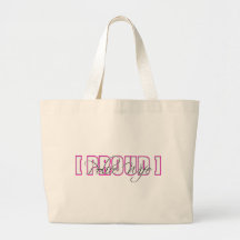 proud police wife for zazzle bags