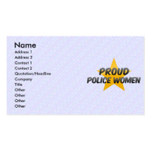 Proud Police Women Business Card Template