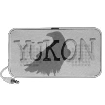Proud Raven; Yukon Territory Souvenir Notebook Speakers