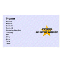 Proud Religious Worker Business Card
