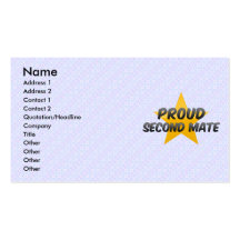 Proud Second Mate Business Card