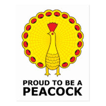 Proud To Be A Peacock Postcard