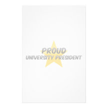 Proud University President Stationery