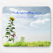 Proudly supporting Allergy awareness Mousepad