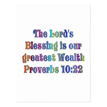 Proverbs 10:22 postcard