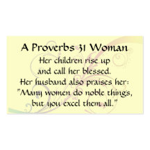 Proverbs 31 Woman  Mum Calling Card flourishes Business Card