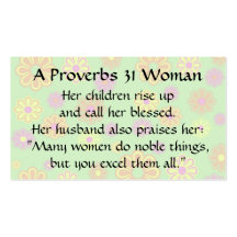 Proverbs 31 Woman  Mum Calling Card groovy mod Business Card Template