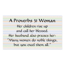 Proverbs 31 Woman  Mum Calling Card stripes Business Card Templates