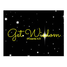 Proverbs Bible verse Get wisdom Postcard
