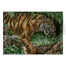 Prowling Tiger Greeting Card