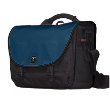 Prussian Blue Black Laptop Case Commuter Bag