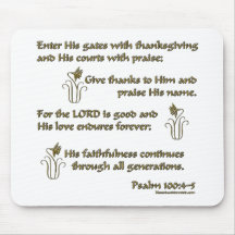 Psalm 100:4-5 mousepad