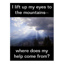 Psalm 121 postcard