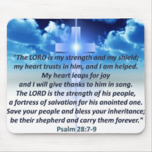 Psalm 28:7-9 mousepad
