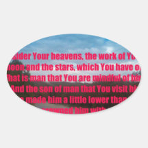 Psalm Inspirational Verses Oval Stickers