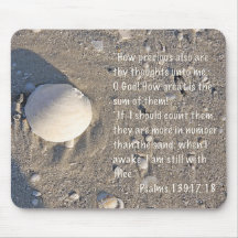 Psalms 139: 17-18, Shell Version Mouse Pad