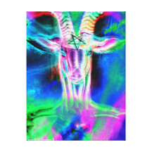 Psychedelic Baphomet IV Gallery Wrapped Canvas