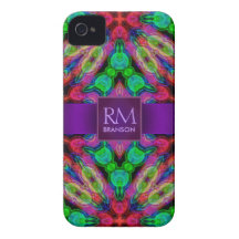 Psychedelic Batik Monogram iPhone4 Case-Mate™ iPhone 4 Case
