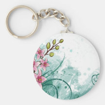 psychedelic beautiful flower abstract key chains
