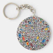 Psychedelic Cheetah Key Chains