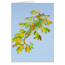 Psychedelic Fantasy Leafy Sea Dragon Card