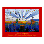 Psychedelic NYC: ESB Wide Skyline View Postcard