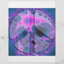 psychedelic peace sign custom flyer