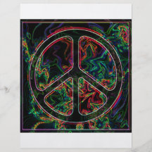 psychedelic peace sign flyer
