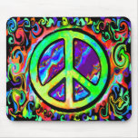 Psychedelic Peace Sign Mouse Mats