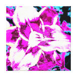 Psychedelic Purple and Blue Flower Gallery Wrapped Canvas
