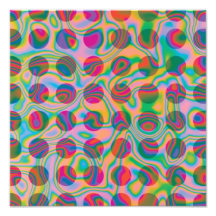 Psychedelic Rainbow Spots Pattern Photograph
