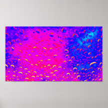 Psychedelic Raindrops Poster