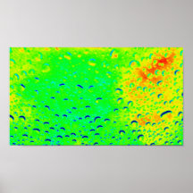 Psychedelic Raindrops Poster