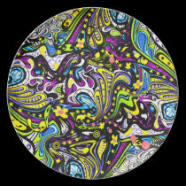 Psychedelic Sixties Party Plate Design plates