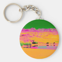 Psychedelic Southwest Mountains Key Chain