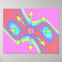 Psychedelic Star of Chaos Poster