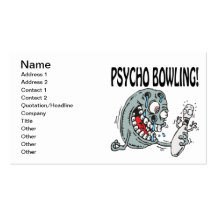 Psycho Bowling Business Card Templates