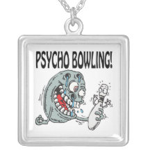 Psycho Bowling Personalized Necklace