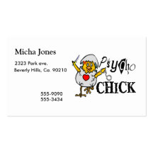 Psycho Chick Business Card Template