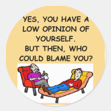 PSYCHology joke Round Stickers