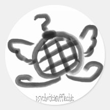 Psychoticwafflechic Round Sticker