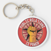 Public Relations Is Power Key Chain