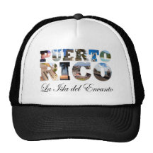 Puerto Rico La Isla Del Encanto Montage Hats
