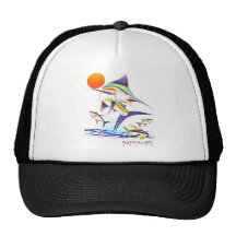 Puerto Vallarta Mexico Sailfish Mesh Trucker Hat